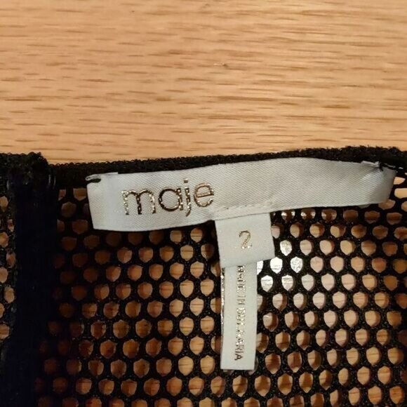 Maje mesh polka dot top M 8 - Picture 5 of 9